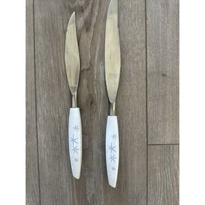2 Vintage Mode Danish Atomic Starburst‎ Sheffield England  MCM Stainless Knives